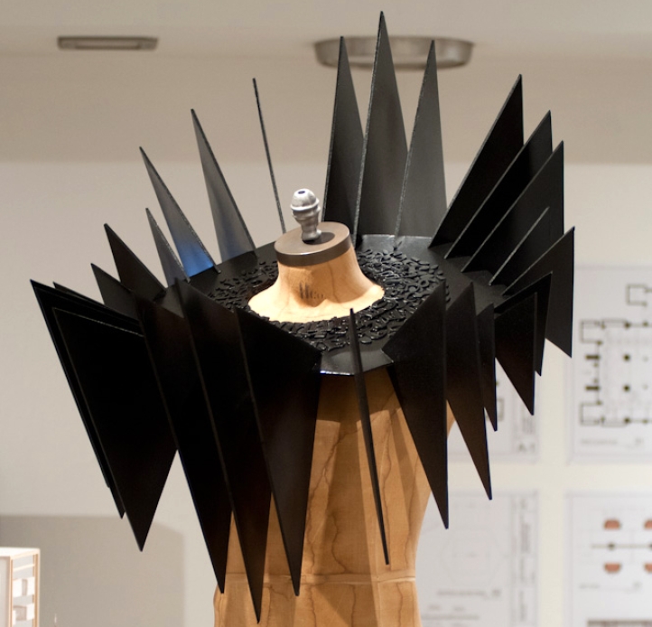 Student work at an exhibition