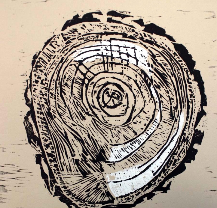 Print of tree rings