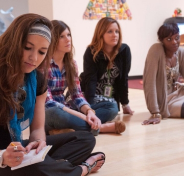 Art Education Students on a gallery tour
